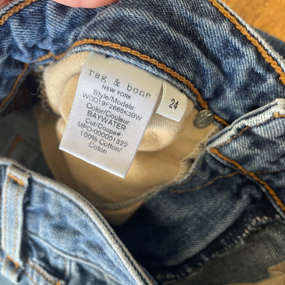 Rag & Bone Ruth Super High-Rise Straight Leg Jeans Baywater Size 24 - Picture 11 of 16